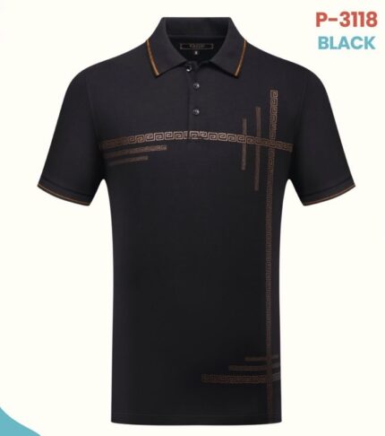 #P-3118 BLACK POLO PAVINI