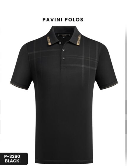 #P-3260 BLACK POLO PAVINI