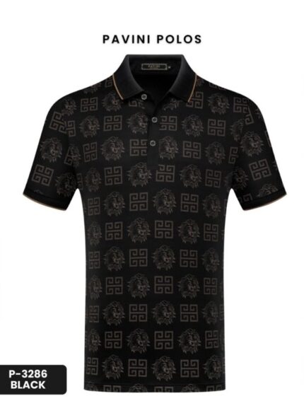 #P-3286 BLACK POLO PAVINI