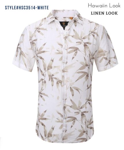 #HBC360 WHITE/BROWN SHIRT SUSLO S/S