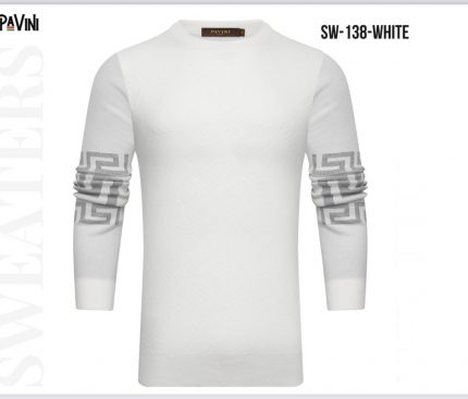 #SW-138 WHITE SWEATER PAVINI