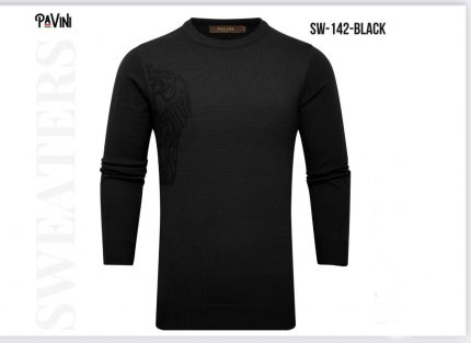 #SW-142 BLACK SWEATER PAVINI